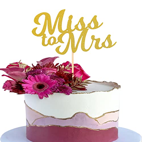 Tortenaufsatz "Miss To Mrs" – Mr And Mrs Verlobung/Hochzeit/Jubiläumsparty-Kuchendekoration, Hochzeitstortendekoration, Goldglitzer, Tortenaufsatz für Brautpartys Tortenaufsatz "Miss To Mrs" – Mr And Mrs Verlobung/Hochzeit/Jubiläumsparty-Kuchendekoration, Hochzeitstortendekoration, Goldglitzer, Tortenaufsatz für Brautpartys von LeeLeeAn