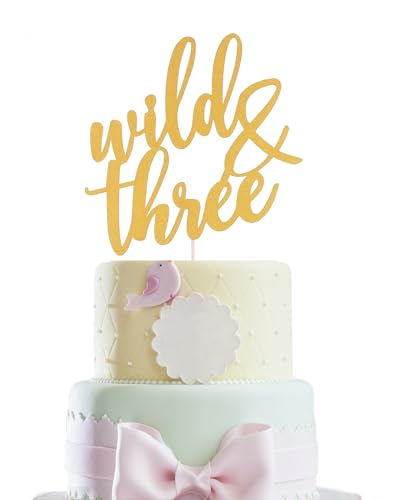 Wild Three Gold Glitter Happy 3rd Birthday Cake Topper - Boys Girls Third Birthday Anniversary Party Decoration Supplies Wild Three Gold Glitter Happy 3rd Birthday Cake Topper - Boys Girls Third Birthday Anniversary Party Decoration Supplies von LeeLeeAn