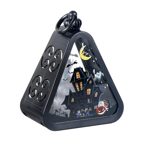 LeeQinersw Halloween Licht Laterne Nachtlicht Ornament Aus Stabilem Pp mit Einzigartigem Flammeneffekt für Festliche Atmosphäre für Schlafzimmer Garten Büro, Burg LeeQinersw Halloween Licht Laterne Nachtlicht Ornament Aus Stabilem Pp mit Einzigartigem Flammeneffekt für Festliche Atmosphäre für Schlafzimmer Garten Büro, Burg von LeeQinersw