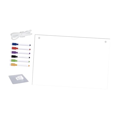 LeeQinersw Whiteboard, trocken abwischbar, hängendes Whiteboard, Dekoration, transparenter Notizblock, Acryl-Präsentationstafel für die, Küche, Schule LeeQinersw Whiteboard, trocken abwischbar, hängendes Whiteboard, Dekoration, transparenter Notizblock, Acryl-Präsentationstafel für die, Küche, Schule von LeeQinersw