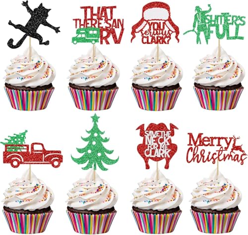 Merry Grinchmas Cake Topper Rot und Grün Glitzer, Grinch Weihnachten Juli Geburtstag Kuchen Topper, The Grinch Party Geburtstag Kuchen Topper Dekor, Grinchsmas Weihnachten Geburtstag Party Kuchen Dekorationen Supplies von LeeSky