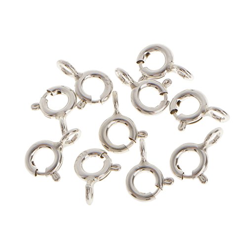 10 Stück 925 Sterling Silber Federringe 5 mm Schmuckherstellung Verbinder Verschluss von Leeadwaey