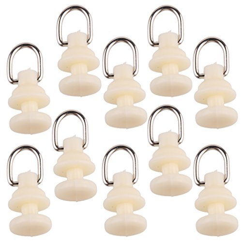 10 Stück Vorhangschienen, Gleitrollen, Haken, Deckenträger, 15 mm 10 Stück Vorhangschienen, Gleitrollen, Haken, Deckenträger, 15 mm von Leeadwaey