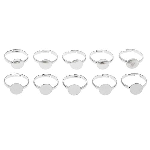 10 Stück verstellbare Ringrohlinge für Ring, 10 mm von Leeadwaey