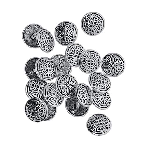 20 Stück tibetische Silberlegierung, 1-Loch-Nähknöpfe, 17 mm, Labyrinth 20 Stück tibetische Silberlegierung, 1-Loch-Nähknöpfe, 17 mm, Labyrinth von Leeadwaey