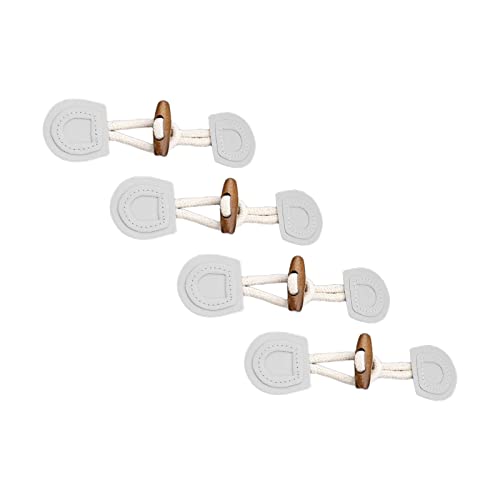 4 Stück Horn Knebelverschluss Knöpfe Kleidung PU Leder zum Aufnähen DIY für Jacke Grau Weiß 4 Stück Horn Knebelverschluss Knöpfe Kleidung PU Leder zum Aufnähen DIY für Jacke Grau Weiß von Leeadwaey