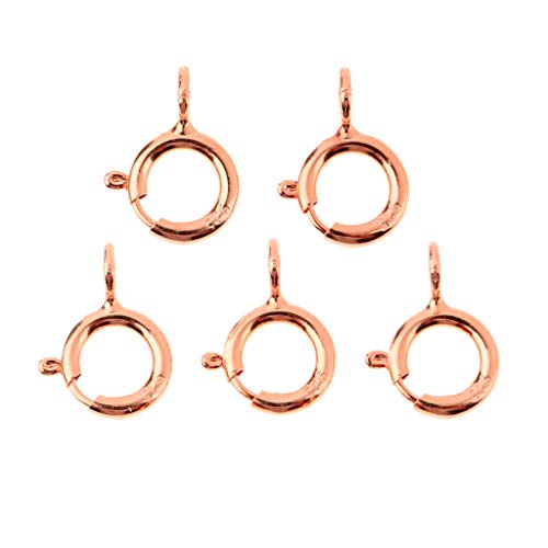 5 Stück Federringe Verschlüsse Schmuck Herstellung Verbindungsstücke 5 mm Roségold von Leeadwaey