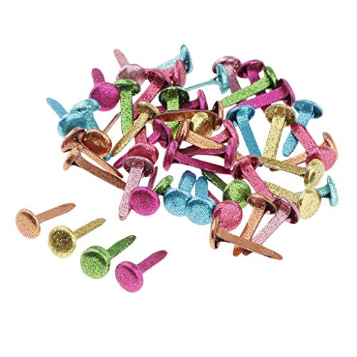 50/100 Stück farbige Metall-Herzkopf-Brads Papierbastel-Verschlüsse 8 x 15 mm 50/100 Stück farbige Metall-Herzkopf-Brads Papierbastel-Verschlüsse 8 x 15 mm von Leeadwaey
