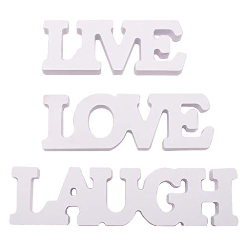 Laugh Live Love Schlafzimmer-Dekoration, Holz, für Zuhause, Café, Bar Laugh Live Love Schlafzimmer-Dekoration, Holz, für Zuhause, Café, Bar von Leeadwaey