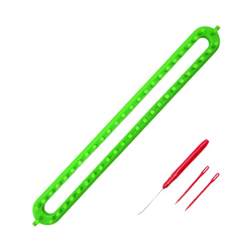 Strickwebstuhl-Set, Nähwerkzeuge, Weben, handgemachter Stricker, Grün, 47 cm, Grün von Leeadwaey
