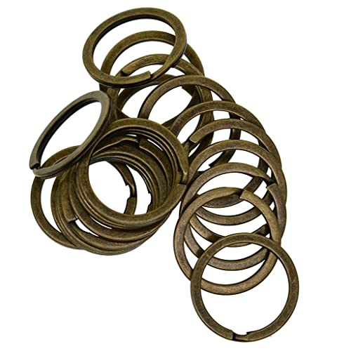 Verschiedene geteilte Schlüsselringe, Schlüsselanhänger, Taschenanhänger, Verschluss, flach, rund, Kreisclip, 8, Bronze, 20 Stück 32 mm Verschiedene geteilte Schlüsselringe, Schlüsselanhänger, Taschenanhänger, Verschluss, flach, rund, Kreisclip, 8, Bronze, 20 Stück 32 mm von Leeadwaey