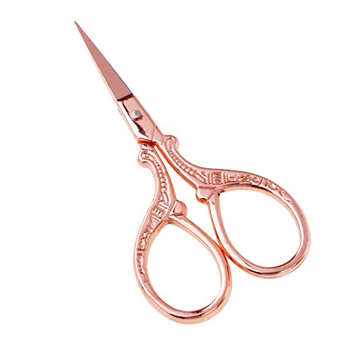 Vintage Nähschere Stickerei Schere Kreuzstich Schneiden Werkzeug Rose Gold von Leeadwaey