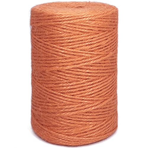 Farbige Jute-Schnur, 90 m, langlebig, natürliches Juteseil, perfekt für Kunst, Handwerk, Einmachgläser, Messer, Griff, Verpackung, Hochzeitsdekoration, Zuhause, Garten, Schnur für Geschenke, Orange Farbige Jute-Schnur, 90 m, langlebig, natürliches Juteseil, perfekt für Kunst, Handwerk, Einmachgläser, Messer, Griff, Verpackung, Hochzeitsdekoration, Zuhause, Garten, Schnur für Geschenke, Orange von Leecogo