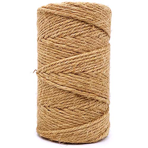 Jute-Schnur, 100 m, 2,5 mm, 4-lagig, strapazierfähig, braun, Juteseil für Zuhause, Garten, Pflanzen, Bildaufhänger, industrielle Verpackung, Einmachgläser, Hochzeitsdekorationen, Handwerk Jute-Schnur, 100 m, 2,5 mm, 4-lagig, strapazierfähig, braun, Juteseil für Zuhause, Garten, Pflanzen, Bildaufhänger, industrielle Verpackung, Einmachgläser, Hochzeitsdekorationen, Handwerk von Leecogo