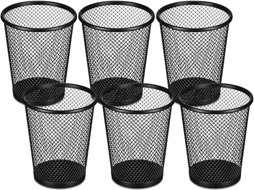 Leelosp Stifthalter aus Netzstoff, für Schreibtisch, schwarz, rund, Büro, Klassenzimmer, für Schulanfang, Studenten, Kinder, Erwachsene, 6 Stück Leelosp Stifthalter aus Netzstoff, für Schreibtisch, schwarz, rund, Büro, Klassenzimmer, für Schulanfang, Studenten, Kinder, Erwachsene, 6 Stück von Leelosp