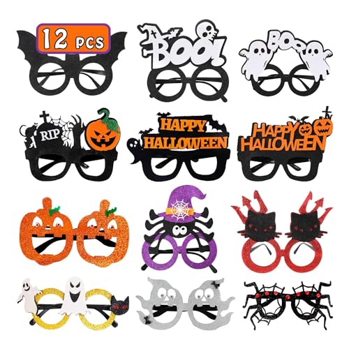 Leesgel Halloween Brille Dekorationen, 12-pack Party Brille für Kinder Frauen Erwachsene Halloween Kostüme Zubehör, Halloween Foto Stand Requisiten Geburtstag Party Supplies Geschenke Spielzeug Leesgel Halloween Brille Dekorationen, 12-pack Party Brille für Kinder Frauen Erwachsene Halloween Kostüme Zubehör, Halloween Foto Stand Requisiten Geburtstag Party Supplies Geschenke Spielzeug von Leesgel
