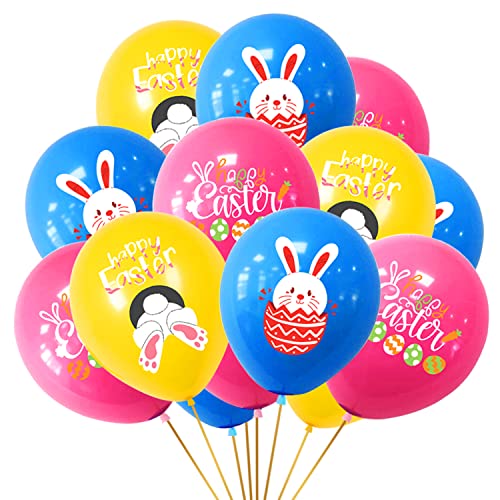Leesgel Ostern Ballons Set, 15 Stück Latex Ballons Osterei Dekorationen für Ostern Partyzubehör Ostern Hängende Dekorationen Zubehör Gefälligkeiten von Leesgel