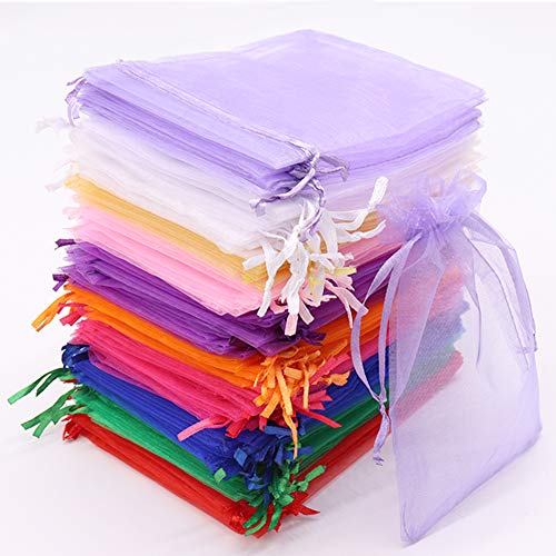 Leeyunbee 100 Stück Bunt Organzasäckchen 10 x 15 cm Organzabeutel, Säckchen Geschenk Schmuck Hochzeit Bonbonsbeutel Für Festival Party und Hochzeit, Satin-Kordelzug Leeyunbee 100 Stück Bunt Organzasäckchen 10 x 15 cm Organzabeutel, Säckchen Geschenk Schmuck Hochzeit Bonbonsbeutel Für Festival Party und Hochzeit, Satin-Kordelzug von Leeyunbee