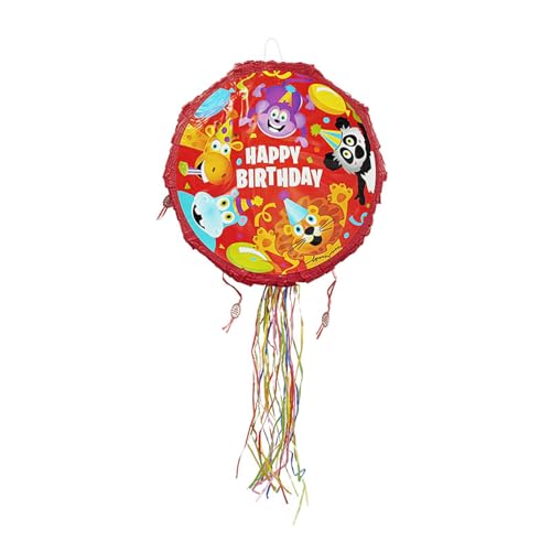 Happy Birthday Pinata-Set mit Stab und Augenbinde für Kindergeburtstag, Party, Babyparty, Spielzubehör, Dekoration – Panda von Leezeshaw