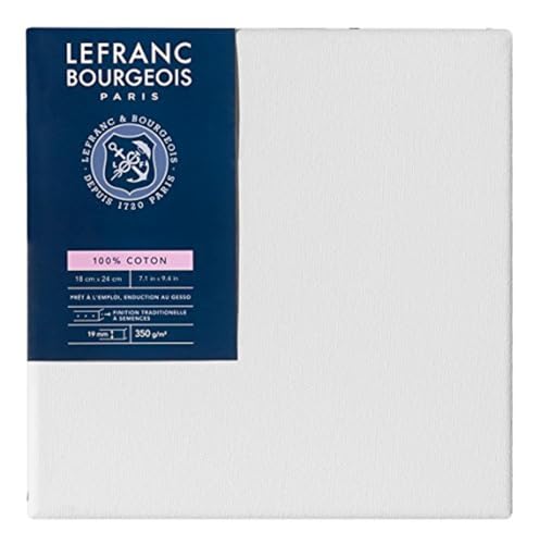 Lefranc Bourgeois 111128 Keilrahmen Serie - Klassisch, 100 % Baumwolle, 350g/m², Archivqualität, säurefrei für erhöhte Haltbarkeit, grundiert - 18x24cm Lefranc Bourgeois 111128 Keilrahmen Serie - Klassisch, 100 % Baumwolle, 350g/m², Archivqualität, säurefrei für erhöhte Haltbarkeit, grundiert - 18x24cm von Lefranc Bourgeois