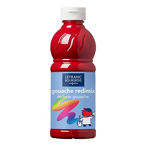 Lefranc Bourgeois 188006 flüssige Tempera Redimix Farbe, leuchtende Gouachefarbe auf Wasserbasis, hohe Deckkraft, hervorragenden Maleigenschaften, gebrauchsfertig, 500ml Flasche - Primärrot Lefranc Bourgeois 188006 flüssige Tempera Redimix Farbe, leuchtende Gouachefarbe auf Wasserbasis, hohe Deckkraft, hervorragenden Maleigenschaften, gebrauchsfertig, 500ml Flasche - Primärrot von Lefranc Bourgeois