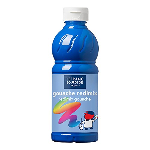 Lefranc Bourgeois 188010 flüssige Tempera Redimix Farbe, leuchtende Gouachefarbe auf Wasserbasis, hohe Deckkraft, hervorragenden Maleigenschaften, gebrauchsfertig, 500ml Flasche - Primärblau Lefranc Bourgeois 188010 flüssige Tempera Redimix Farbe, leuchtende Gouachefarbe auf Wasserbasis, hohe Deckkraft, hervorragenden Maleigenschaften, gebrauchsfertig, 500ml Flasche - Primärblau von Lefranc Bourgeois