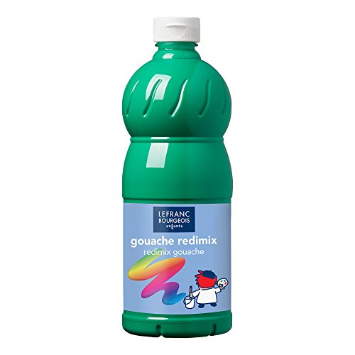 Lefranc Bourgeois 188034 flüssige Tempera Redimix Farbe, leuchtende Gouachefarbe auf Wasserbasis, hohe Deckkraft, hervorragenden Maleigenschaften, gebrauchsfertig, 1000ml Flasche - Leuchtendgrün Lefranc Bourgeois 188034 flüssige Tempera Redimix Farbe, leuchtende Gouachefarbe auf Wasserbasis, hohe Deckkraft, hervorragenden Maleigenschaften, gebrauchsfertig, 1000ml Flasche - Leuchtendgrün von Lefranc Bourgeois