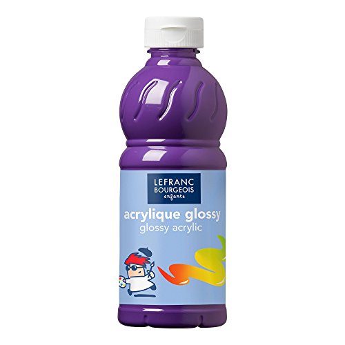 Lefranc Bourgeois 188305 Glossy Kinder - Acrylfarbe, gebrauchsfertige flüssige Acrylfarbe, glänzend und wasserfest, Ideal auf Papier, Karton, Holz, Gips, Metall, Plastik, 500ml Flasche - Violett Lefranc Bourgeois 188305 Glossy Kinder - Acrylfarbe, gebrauchsfertige flüssige Acrylfarbe, glänzend und wasserfest, Ideal auf Papier, Karton, Holz, Gips, Metall, Plastik, 500ml Flasche - Violett von Lefranc Bourgeois