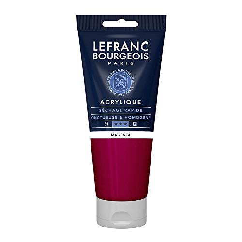 Lefranc Bourgeois 300382 Fine Acrylfarbe - Magenta, 200ml Tube, cremige Acrylfarbe auf Wasserbasis, schnell trocknend, lichtecht, wasserfest Lefranc Bourgeois 300382 Fine Acrylfarbe - Magenta, 200ml Tube, cremige Acrylfarbe auf Wasserbasis, schnell trocknend, lichtecht, wasserfest von Lefranc Bourgeois