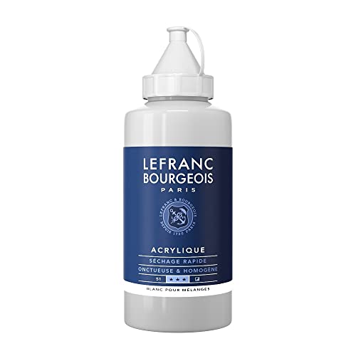 Lefranc Bourgeois 300394 Fine Acrylfarbe - Mischweiss, 750ml Flasche, cremige Acrylfarbe auf Wasserbasis, schnell trocknend, lichtecht, wasserfest Lefranc Bourgeois 300394 Fine Acrylfarbe - Mischweiss, 750ml Flasche, cremige Acrylfarbe auf Wasserbasis, schnell trocknend, lichtecht, wasserfest von Lefranc Bourgeois