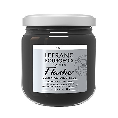 Lefranc Bourgeois 300477 Flashe Acrylfarbe & Vinylfarbe, hochpigmentiert, elastisch, lichtecht, alterungsbeständig, matt, für den Innen- & Außenbereich, 400ml Topf - Schwarz Lefranc Bourgeois 300477 Flashe Acrylfarbe & Vinylfarbe, hochpigmentiert, elastisch, lichtecht, alterungsbeständig, matt, für den Innen- & Außenbereich, 400ml Topf - Schwarz von Lefranc Bourgeois