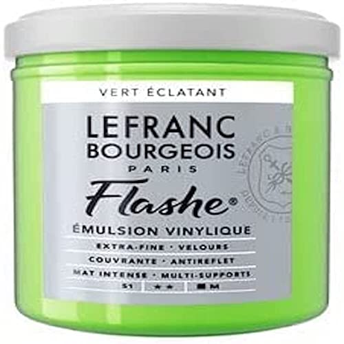 Lefranc Bourgeois 300481 Flashe Acrylfarbe & Vinylfarbe, hochpigmentiert, elastisch, lichtecht, alterungsbeständig, matt, für den Innen- & Außenbereich, 125ml Topf - Feuriggrün Lefranc Bourgeois 300481 Flashe Acrylfarbe & Vinylfarbe, hochpigmentiert, elastisch, lichtecht, alterungsbeständig, matt, für den Innen- & Außenbereich, 125ml Topf - Feuriggrün von Lefranc Bourgeois