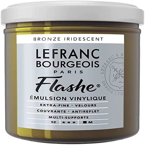 Lefranc Bourgeois 300485 Flashe Acrylfarbe & Vinylfarbe, hochpigmentiert, elastisch, lichtecht, alterungsbeständig, matt, für den Innen- & Außenbereich, 125ml Topf - Irisierende Bronze Lefranc Bourgeois 300485 Flashe Acrylfarbe & Vinylfarbe, hochpigmentiert, elastisch, lichtecht, alterungsbeständig, matt, für den Innen- & Außenbereich, 125ml Topf - Irisierende Bronze von Lefranc Bourgeois