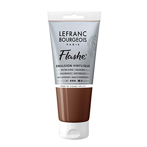 Lefranc Bourgeois 300488 Flashe Acrylfarbe & Vinylfarbe, hochpigmentiert, elastisch, lichtecht, alterungsbeständig, matt, für den Innen- & Außenbereich, 80ml Tube - Siena Gebrannt Lefranc Bourgeois 300488 Flashe Acrylfarbe & Vinylfarbe, hochpigmentiert, elastisch, lichtecht, alterungsbeständig, matt, für den Innen- & Außenbereich, 80ml Tube - Siena Gebrannt von Lefranc Bourgeois