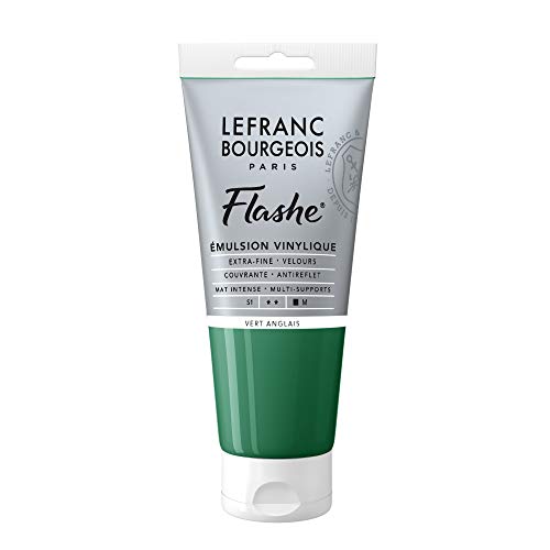 Lefranc Bourgeois 300497 Flashe Acrylfarbe & Vinylfarbe, hochpigmentiert, elastisch, lichtecht, alterungsbeständig, matt, für den Innen- & Außenbereich, 80ml Tube - Englischgrün Lefranc Bourgeois 300497 Flashe Acrylfarbe & Vinylfarbe, hochpigmentiert, elastisch, lichtecht, alterungsbeständig, matt, für den Innen- & Außenbereich, 80ml Tube - Englischgrün von Lefranc Bourgeois