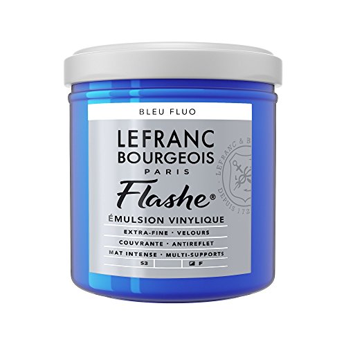 Lefranc Bourgeois 300512 Flashe Acrylfarbe & Vinylfarbe, hochpigmentiert, elastisch, lichtecht, alterungsbeständig, matt, für den Innen- & Außenbereich, 125ml Topf - Fluoblau Lefranc Bourgeois 300512 Flashe Acrylfarbe & Vinylfarbe, hochpigmentiert, elastisch, lichtecht, alterungsbeständig, matt, für den Innen- & Außenbereich, 125ml Topf - Fluoblau von Lefranc Bourgeois