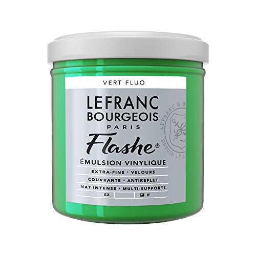 Lefranc Bourgeois 300515 Flashe Acrylfarbe & Vinylfarbe, hochpigmentiert, elastisch, lichtecht, alterungsbeständig, matt, für den Innen- & Außenbereich, 125ml Topf - Fluogrün Lefranc Bourgeois 300515 Flashe Acrylfarbe & Vinylfarbe, hochpigmentiert, elastisch, lichtecht, alterungsbeständig, matt, für den Innen- & Außenbereich, 125ml Topf - Fluogrün von Lefranc Bourgeois