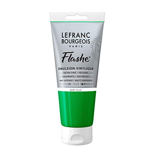 Lefranc Bourgeois 300516 Flashe Acrylfarbe & Vinylfarbe, hochpigmentiert, elastisch, lichtecht, alterungsbeständig, matt, für den Innen- & Außenbereich, 80ml Tube - Fluogrün Lefranc Bourgeois 300516 Flashe Acrylfarbe & Vinylfarbe, hochpigmentiert, elastisch, lichtecht, alterungsbeständig, matt, für den Innen- & Außenbereich, 80ml Tube - Fluogrün von Lefranc Bourgeois
