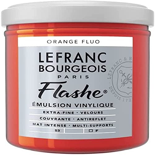 Lefranc Bourgeois 300517 Flashe Acrylfarbe & Vinylfarbe, hochpigmentiert, elastisch, lichtecht, alterungsbeständig, matt, für den Innen- & Außenbereich, 125ml Topf - Fluoorange Lefranc Bourgeois 300517 Flashe Acrylfarbe & Vinylfarbe, hochpigmentiert, elastisch, lichtecht, alterungsbeständig, matt, für den Innen- & Außenbereich, 125ml Topf - Fluoorange von Lefranc Bourgeois