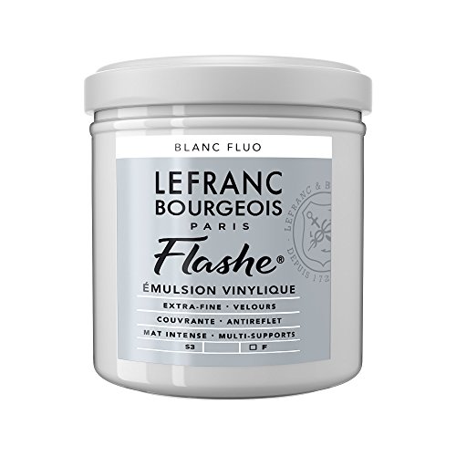 Lefranc Bourgeois 300523 Flashe Acrylfarbe & Vinylfarbe, hochpigmentiert, elastisch, lichtecht, alterungsbeständig, matt, für den Innen- & Außenbereich, 125ml Topf - Fluoweiss Lefranc Bourgeois 300523 Flashe Acrylfarbe & Vinylfarbe, hochpigmentiert, elastisch, lichtecht, alterungsbeständig, matt, für den Innen- & Außenbereich, 125ml Topf - Fluoweiss von Lefranc Bourgeois