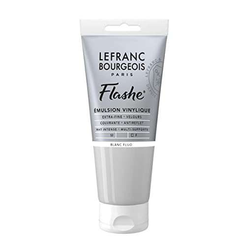 Lefranc Bourgeois 300525 Flashe Acrylfarbe & Vinylfarbe, hochpigmentiert, elastisch, lichtecht, alterungsbeständig, matt, für den Innen- & Außenbereich, 80ml Tube - Fluoweiss Lefranc Bourgeois 300525 Flashe Acrylfarbe & Vinylfarbe, hochpigmentiert, elastisch, lichtecht, alterungsbeständig, matt, für den Innen- & Außenbereich, 80ml Tube - Fluoweiss von Lefranc Bourgeois