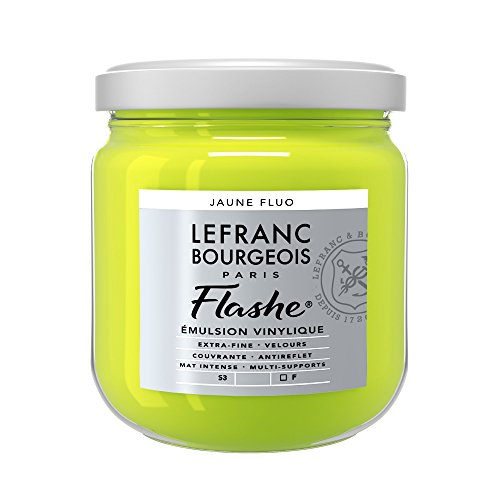 Lefranc Bourgeois 300527 Flashe Acrylfarbe & Vinylfarbe, hochpigmentiert, elastisch, lichtecht, alterungsbeständig, matt, für den Innen- & Außenbereich, 400ml Topf - Fluogelb Lefranc Bourgeois 300527 Flashe Acrylfarbe & Vinylfarbe, hochpigmentiert, elastisch, lichtecht, alterungsbeständig, matt, für den Innen- & Außenbereich, 400ml Topf - Fluogelb von Lefranc Bourgeois