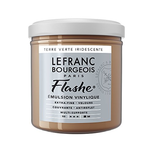 Lefranc Bourgeois 300529 Flashe Acrylfarbe & Vinylfarbe, hochpigmentiert, elastisch, lichtecht, alterungsbeständig, matt, für den Innen- & Außenbereich, 125ml Topf - Irisierende Grüne Erde Lefranc Bourgeois 300529 Flashe Acrylfarbe & Vinylfarbe, hochpigmentiert, elastisch, lichtecht, alterungsbeständig, matt, für den Innen- & Außenbereich, 125ml Topf - Irisierende Grüne Erde von Lefranc Bourgeois