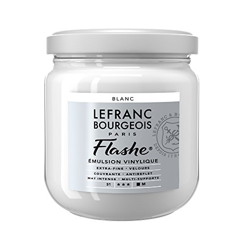 Lefranc Bourgeois 300534 Flashe Acrylfarbe & Vinylfarbe, hochpigmentiert, elastisch, lichtecht, alterungsbeständig, matt, für den Innen- & Außenbereich, 400ml Topf - Irisierendes Weiß Lefranc Bourgeois 300534 Flashe Acrylfarbe & Vinylfarbe, hochpigmentiert, elastisch, lichtecht, alterungsbeständig, matt, für den Innen- & Außenbereich, 400ml Topf - Irisierendes Weiß von Lefranc Bourgeois