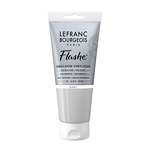Lefranc Bourgeois 300535 Flashe Acrylfarbe & Vinylfarbe, hochpigmentiert, elastisch, lichtecht, alterungsbeständig, matt, für den Innen- & Außenbereich, 80ml Tube - Irisierendes Weiß Lefranc Bourgeois 300535 Flashe Acrylfarbe & Vinylfarbe, hochpigmentiert, elastisch, lichtecht, alterungsbeständig, matt, für den Innen- & Außenbereich, 80ml Tube - Irisierendes Weiß von Lefranc Bourgeois