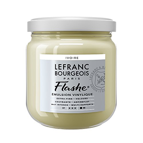 Lefranc Bourgeois 300537 Flashe Acrylfarbe & Vinylfarbe, hochpigmentiert, elastisch, lichtecht, alterungsbeständig, matt, für den Innen- & Außenbereich, 400ml Topf - Elfenbein Lefranc Bourgeois 300537 Flashe Acrylfarbe & Vinylfarbe, hochpigmentiert, elastisch, lichtecht, alterungsbeständig, matt, für den Innen- & Außenbereich, 400ml Topf - Elfenbein von Lefranc Bourgeois