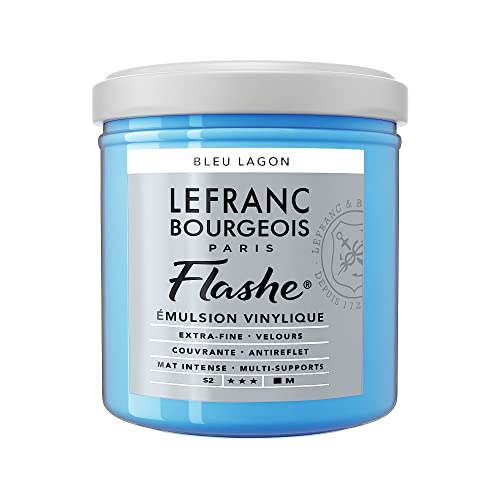 Lefranc Bourgeois 300545 Flashe Acrylfarbe & Vinylfarbe, hochpigmentiert, elastisch, lichtecht, alterungsbeständig, matt, für den Innen- & Außenbereich, 125ml Topf - Lagunenblau Lefranc Bourgeois 300545 Flashe Acrylfarbe & Vinylfarbe, hochpigmentiert, elastisch, lichtecht, alterungsbeständig, matt, für den Innen- & Außenbereich, 125ml Topf - Lagunenblau von Lefranc Bourgeois