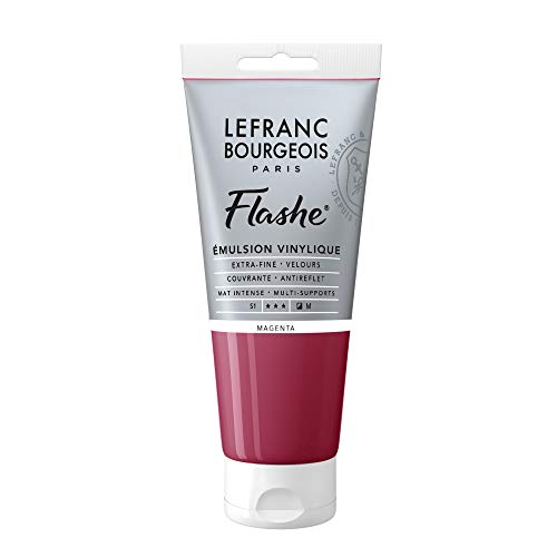 Lefranc Bourgeois 300555 Flashe Acrylfarbe & Vinylfarbe, hochpigmentiert, elastisch, lichtecht, alterungsbeständig, matt, für den Innen- & Außenbereich, 80ml Tube - Magenta Lefranc Bourgeois 300555 Flashe Acrylfarbe & Vinylfarbe, hochpigmentiert, elastisch, lichtecht, alterungsbeständig, matt, für den Innen- & Außenbereich, 80ml Tube - Magenta von Lefranc Bourgeois