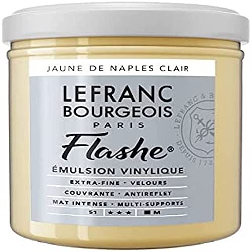Lefranc Bourgeois 300561 Flashe Acrylfarbe & Vinylfarbe, hochpigmentiert, elastisch, lichtecht, alterungsbeständig, matt, für den Innen- & Außenbereich, 125ml Topf - Neapelgelb Hell Lefranc Bourgeois 300561 Flashe Acrylfarbe & Vinylfarbe, hochpigmentiert, elastisch, lichtecht, alterungsbeständig, matt, für den Innen- & Außenbereich, 125ml Topf - Neapelgelb Hell von Lefranc Bourgeois