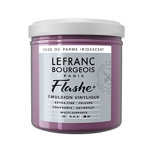 Lefranc Bourgeois 300576 Flashe Acrylfarbe & Vinylfarbe, hochpigmentiert, elastisch, lichtecht, alterungsbeständig, matt, für den Innen- & Außenbereich, 125ml Topf - Irisierendes Parmarosa Lefranc Bourgeois 300576 Flashe Acrylfarbe & Vinylfarbe, hochpigmentiert, elastisch, lichtecht, alterungsbeständig, matt, für den Innen- & Außenbereich, 125ml Topf - Irisierendes Parmarosa von Lefranc Bourgeois